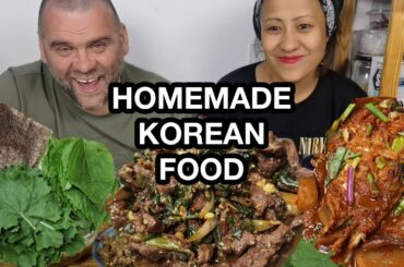 HOMEMADE KOREAN FOOD/BEEF BULGOGI/BRAISED MACKEREL WITH KIMCHI/KOREAN FOOD RECIPE