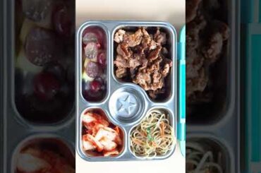 #shorts Korean meal lunch box, Bulgogi lunch, Japchae glass noodles meal prep, Healthy lunch box