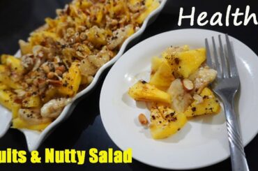 Healthy Pineapple Banana Nutty Salad as a Dessert or Dinner Recipe
