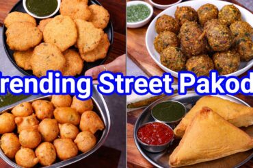 Trending Street Style Pakoda & Bajji Recipes - Perfect Evening Tea Time Snacks | Street Style Pakora