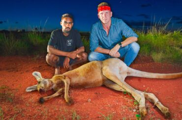 Rare Kangaroo Cooked Underground!! Aboriginal Earth Oven in Australia!!