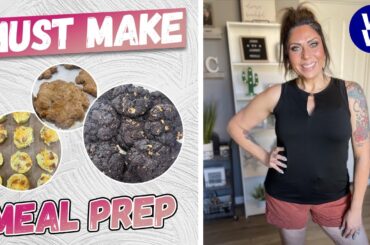 MUST MAKE WW MEAL PREP! HASH BROWN CHEESY HAM & BITES -CHIPOTLE TURKEY BURGERS & CHOC WALNUT COOKIES