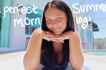 a perfect summer morning VLOG | pool day, hot girl run, breakfast, etc