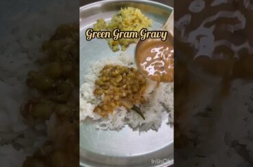 #shorts #youtubeshort Veg Meals/Veg Thali/Lunch idea/Easy&Tasty Lunch recipe/Green Gram Gravy #Lunch