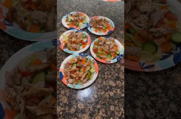 What my kids ate for dinner - chicken salad recipe #shorts #foodshorts
