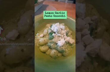 Lemon Garlic Pesto Gnocchi #nutritionalvaluewithjanak #nutritionalvalue #healthyrecipes #shorts