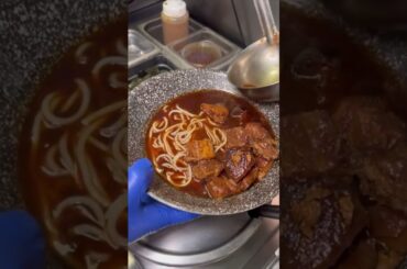 Delicious cheap lunch option at Shang Mian Las Vegas hand pulled Chinese noodles made fresh brisket