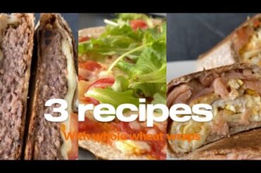 What to cook !something easy & healthy! Try this 3 recipes with whole wheat wraps ! For weight loss