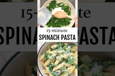 Quick Spinach Pasta easy meals