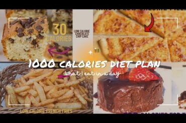 What I eat in a Day to lose weight-1000 calorie diet plan with recipes-low calorie recipes