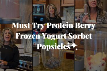 Healthy Guilt-Free Protein Berry Frozen Yogurt Popsicles!