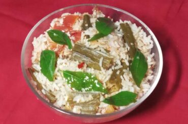 Okra Coconut Fenugreek Pilaf/Dinner Recipe/Okra Recipe/Pilaf Recipe/Coconut Recipe/Rice Recipe 1536