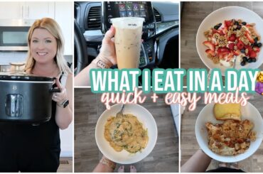 WHAT I EAT IN A DAY | SUPER QUICK AND EASY MEAL IDEAS | EASY CROCKPOT RECIPE | WHAT I EAT PREGNANT