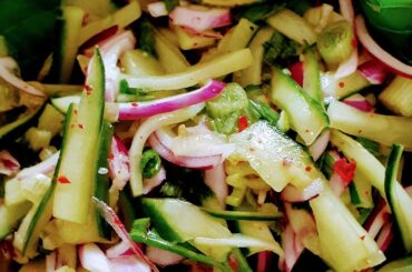 Green'O Salad (with honey & lemon dressing) | Easy Salad Recipes | Healthy veg salad