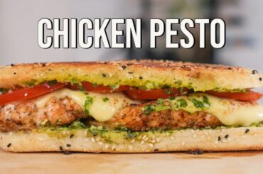 15 Minute Chicken Pesto Sub Sandwich