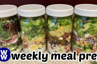 WEEKLY MEAL PREP | Mason Jar Salads | WW Points + Calories | Journey to Healthy