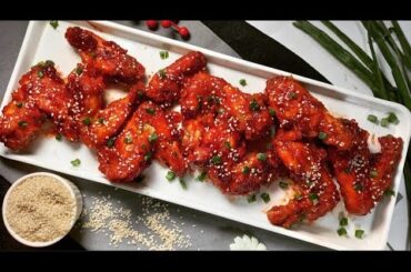 BBQ Chicken Wings Recipe || Korean Street food || Chicken Recipe || Wings Recipe #viral #4k #chicken