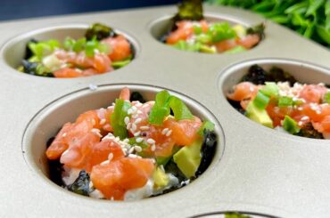 Lazy SUSHI | Baked Salmon Sushi | Easy and Healthy Sushi recipe | Best snack