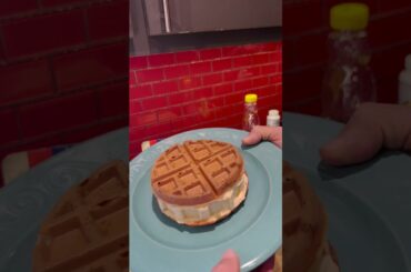 Pb Banana Giant Waffle Recipe #lowcalorie #shorts #viralrecipe