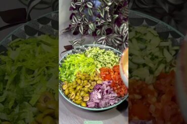 Summer Pasta Salad with Tahini Dressing #shorts #recipe #pasta #summer #healthy #healthyfood #yummy