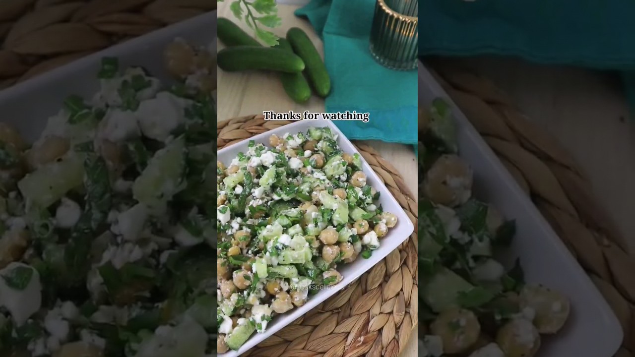 Healthy chickpea feta Salad #reels #salad #food #Healthysalad Healthy chickpea feta Salad #reels #salad #food #Healthysalad