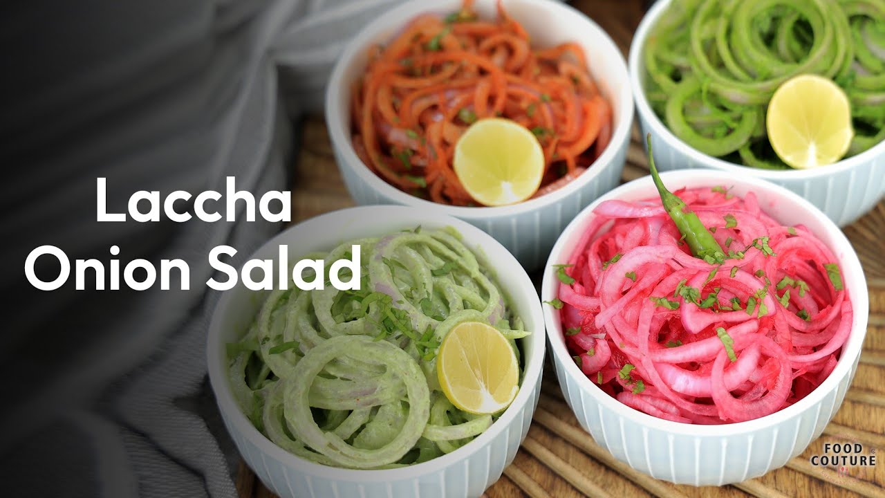 Four Types of Onion Salad | Restaurant Style Laccha Pyaaz Salad | Food Couture by Chetna Patel Four Types of Onion Salad | Restaurant Style Laccha Pyaaz Salad | Food Couture by Chetna Patel