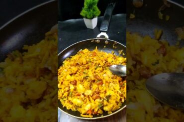 vagetables poha healthy snacks recipe #shorts #food #cooking #snacks