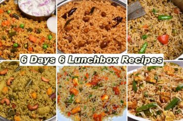 6 Days 6 Lunchbox Recipes/ 6 Variety Rice Recipes/ Lunch Recipes