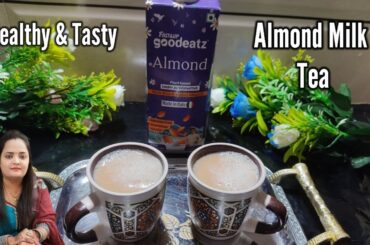 fast&up Goodeatz almond milk tea recipe! testy and healthy! weight loss tea! masala tea