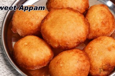 Instant Evening Snacks Recipe/ Sweet Appam/ Soft Appam Recipe