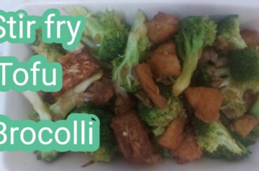 Tofu Brocolli Stir Fry|Easy and Quick recipe#healthy#youtubers#Tofu#Brocolli