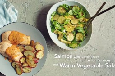 Easy and Healthy Salmon and Warm Vegetable Salad Recipe