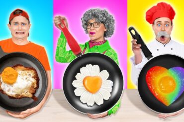 GRANDMA VS ME COOKING CHALLENGE || Awesome Kitchen Hacks and Parenting Hacks by 123 GO!