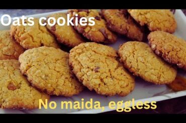 Oats cookies recipe | no maida |healthy snacks | eggless cookies for weight loss |