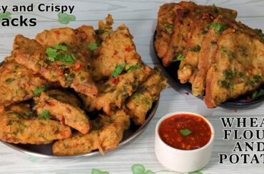 Easy Breakfast Recipes | Crispy Wheat Flour And Potato Snacks | Bread Cutlet | Bread Pakora Recipe