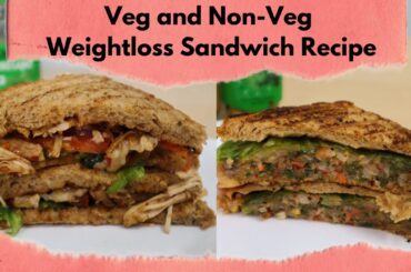 Chicken Sandwich Healthy  | Grilled Veg Sandwich | Healthy Breakfast Ideas | Healthy Recipes