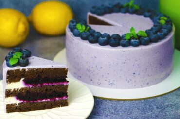 Lots of vitamins!! HEALTHY Blueberry cake! Low-calorie gluten-free sugar-free recipe!