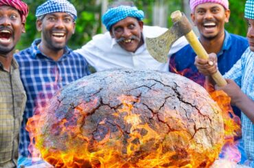 INSIDE MUTTON | Mud Mutton Recipe | Clay Covered Full Goat and Cooking in Direct Fire