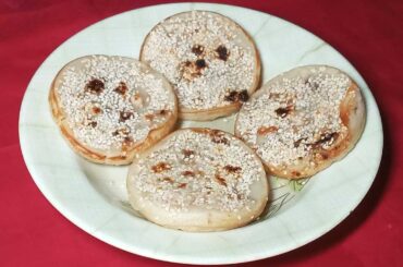 Fruit & Nut Stuffed Wheat Pancake/Dinner Recipe/Peanut Recipe/Sesame Recipe/Pancake Recipe 1543