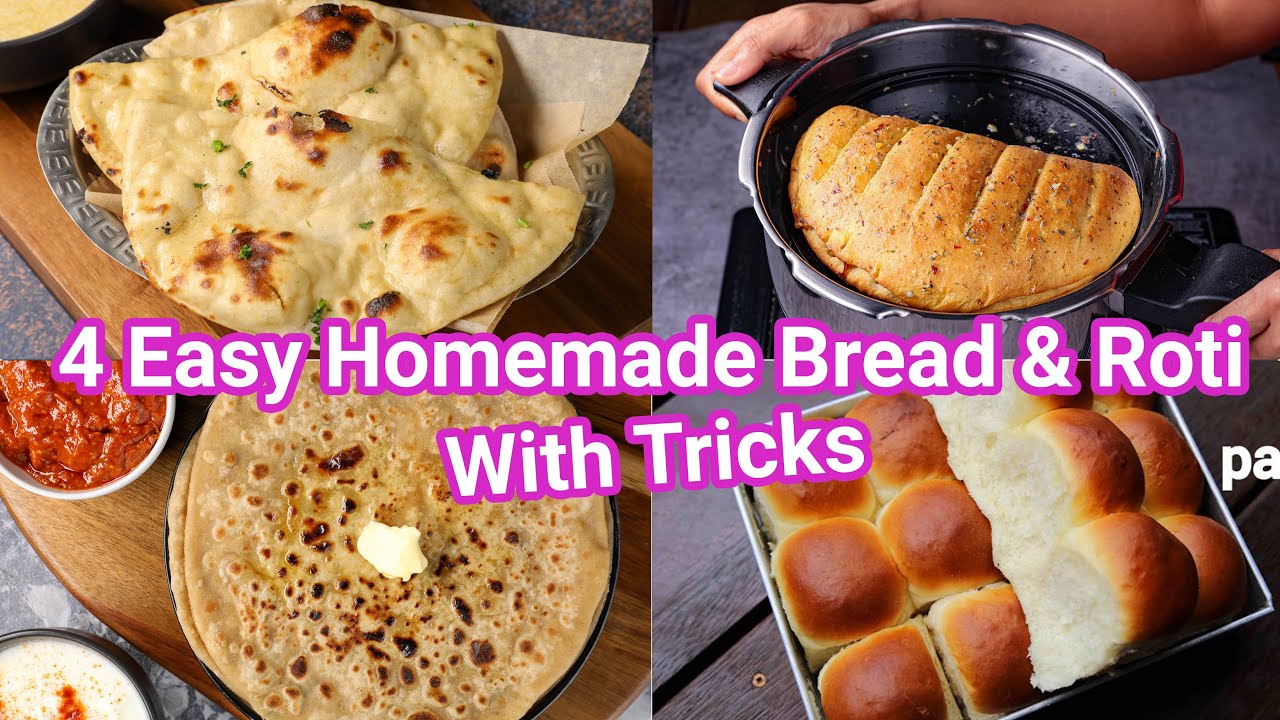 No More Bakery or Restaurant – Make Any Bread or Roti at Home | 4 Easy Indian Flat Bread Recipes No More Bakery or Restaurant - Make Any Bread or Roti at Home | 4 Easy Indian Flat Bread Recipes