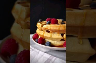 Fluffy Waffle Recipe - Easy & Tasty | How To Make Waffles | #shorts #fluffy #waffle #recipe