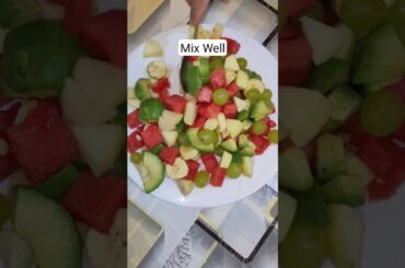 Fireless Cooking | Healthy Salad Recipe | Fruit Chaat #shorts #short #fruitsalad