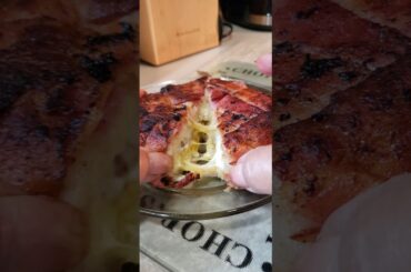 Bacon Weave Fried Egg & Cheese Breakfast Sandwich #shorts ASMR