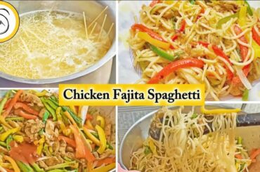 Chicken Fajita Spaghetti | Fajita Spaghetti Recipe | Kitchen With SNB