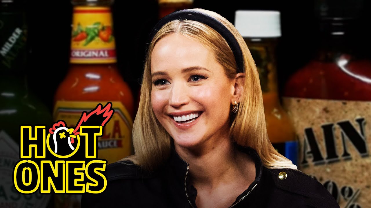 Jennifer Lawrence Sobs in Pain While Eating Spicy Wings | Hot Ones Jennifer Lawrence Sobs in Pain While Eating Spicy Wings | Hot Ones