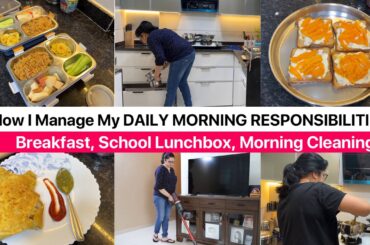 How Do I Manage BUSY MORNINGS | Breakfast, School Lunchbox, Daily Morning Cleaning #morningroutine