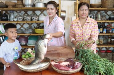 Grandpa & grandma come back home, We make healthy food for family - Family food cooking