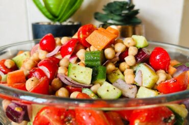 Healthy Chickpeas Salad Recipe | Delicious Chickpeas Salad With Mixed Vegetables | Chickpeas Salad