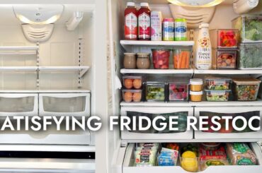 ULTIMATE FRIDGE RESTOCK! Satisfying Fridge Organizing with all Healthy Organic Food