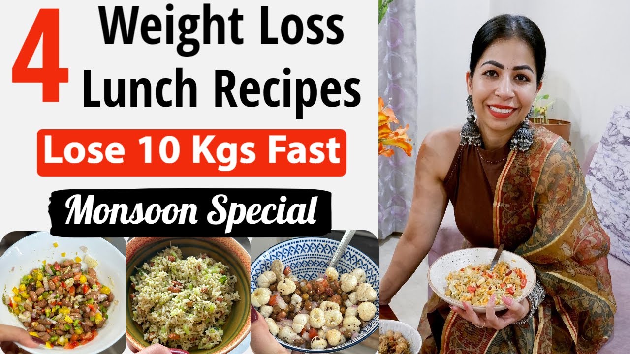 4 Lunch Recipes For Weight Loss In Monsoon | How To Lose Weight Fast In Hindi | Fat to Fab 4 Lunch Recipes For Weight Loss In Monsoon | How To Lose Weight Fast In Hindi | Fat to Fab